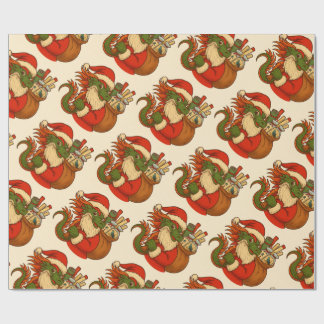Papier Cadeau Santa Mahj Holiday Gift Wrapping