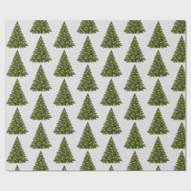 Papier Cadeau Sapin de Noël (Plat)