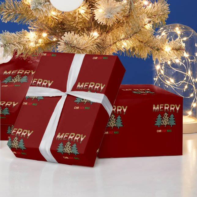 Papier Cadeau Sapin de Noël (Vacances)