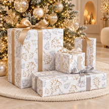 Sapin de Noël argent or élégant