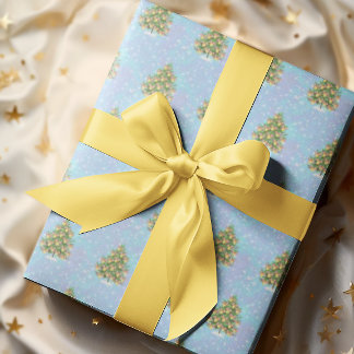 Papier Cadeau Sapin de Noël décoré au citron Zesty