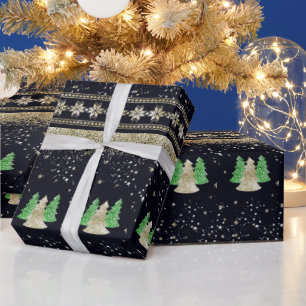 Papier Cadeau Sapin de Noël scandinave