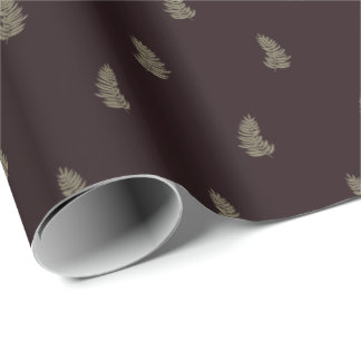 Papier Cadeau Sapin de Noël Tropical Vert Sauge Feuille de Palmi