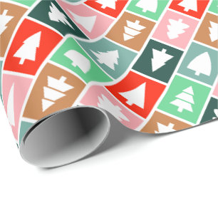 Papier Cadeau Sapins de Noël