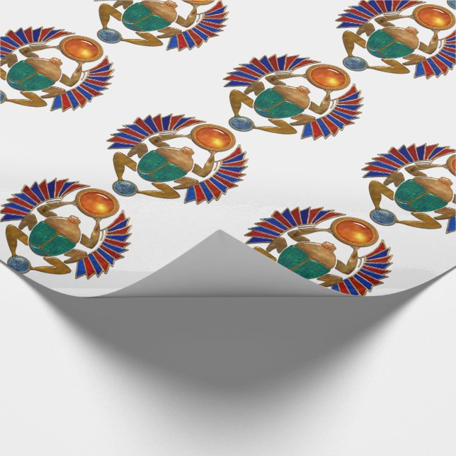 Papier Cadeau Sarcophagus graphique en 3D égyptien. (Coin)