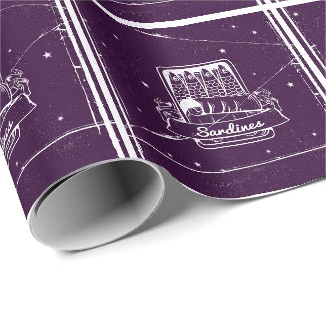 Papier Cadeau Sardines dans une boîte (Coin rond)