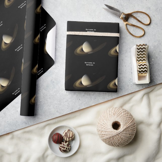 Papier Cadeau Saturne à l'équinoxe du printemps, Cassini-Huygens (Artisanat)