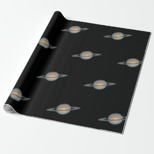 Papier Cadeau Saturne de la planète avec Motif d'anneau