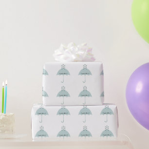 Papier Cadeau Saupoudrer Aimer Poudre Bleu Douche Partie Envelop