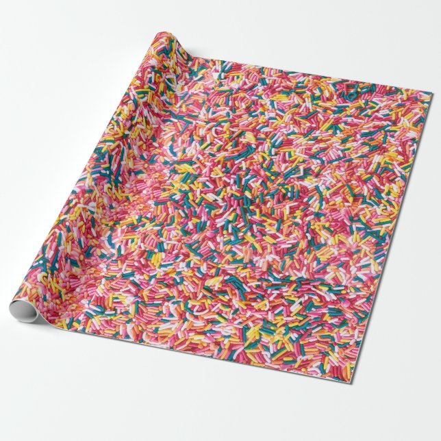 Papier Cadeau Saupoudrer Jimmies Fun Food Wrapper Paper (Déroulé)