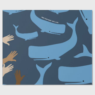 Papier Cadeau Sauvez les baleines