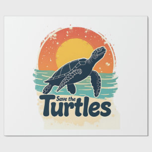 Papier Cadeau Sauvez Les Tortues Droits Des Animaux Tortue De Me