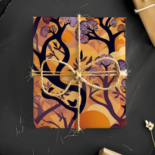 Papier Cadeau Savanna Sunset Nature Cadeau pour afro-américain (Savanna Sunset Nature Gift for African American Wrapping Paper)