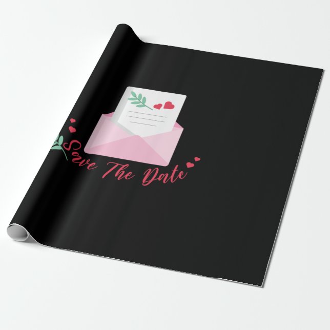 Papier Cadeau "Save the date" pour mariage (Déroulé)
