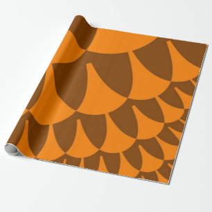 Papier Cadeau Scales Brown et orange