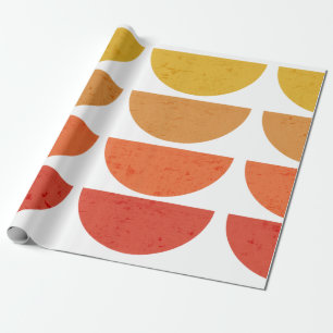 Papier Cadeau Scandinavie Art MidCentury Coucher de soleil