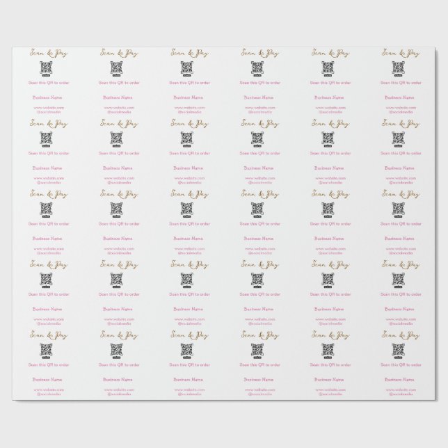 Papier Cadeau Scanner pour commander scanner le code QR ajouter  (Plat)