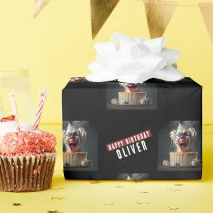 Papier Cadeau Scary clown thème Anniversaire