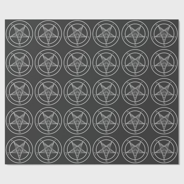 Papier Cadeau Sceau de Baphomet CoS (Plat)
