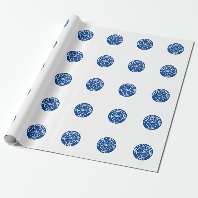 Papier Cadeau Sceau de terre sucrière (Texas) (Déroulé)