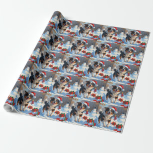 Papier Cadeau Scène de Noël de bétail australien