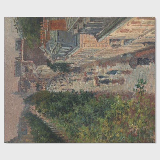 Papier Cadeau Scène de rue à Paris, France (par Maximilien Luce) (Plat)