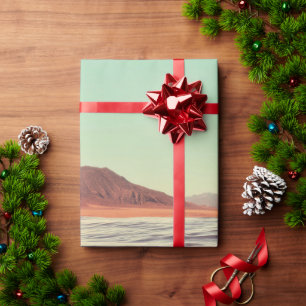 Papier Cadeau Scène océanique surréaliste avec des baleines et d