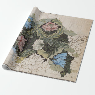 Papier Cadeau Schéma de motif floral Art nouveau william morris