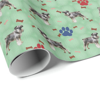 Papier Cadeau Schnauzer Art