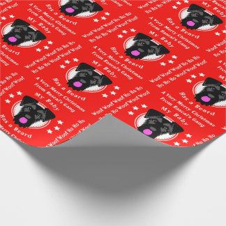 Papier Cadeau Schnauzer géant noir ou Schnauzer Funny
