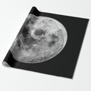 Papier Cadeau Science de l'astronomie spatiale de la Pleine lune