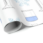 Papier Cadeau Science Snowflake Beaker Graduated Cylinder Hiver<br><div class="desc">Idéal pour les amateurs de science ! Ce motif de béchers,  cylindres gradués et flocons de neige est parfait pour les vacances de Noël.</div>