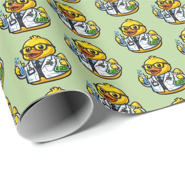 Papier Cadeau Scientifique Canard en Caoutchouc (Coin rond)