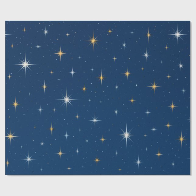 Papier Cadeau Scintillez scintillez étoile (Plat)