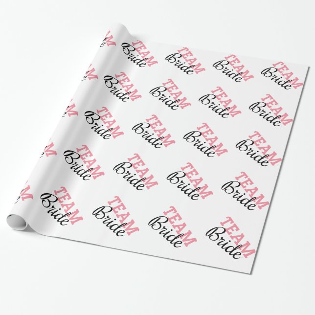 Papier Cadeau Script rose de l'équipe (Déroulé)
