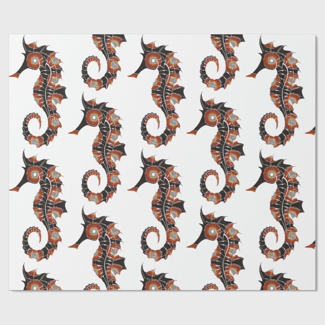 Papier Cadeau Seahorse (Plat)