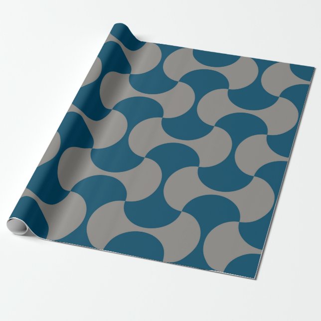 Papier Cadeau Seamless pastel pattern in 60s style. Wrapping pap (Déroulé)