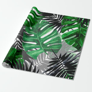 Papier Cadeau seamless pattern of tropical leaves and elements o