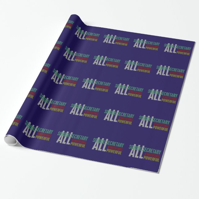 Papier Cadeau Secrétaire d'école (Déroulé)