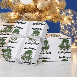 Papier Cadeau Sentiment de palmier Toujours vert Tropical Annive