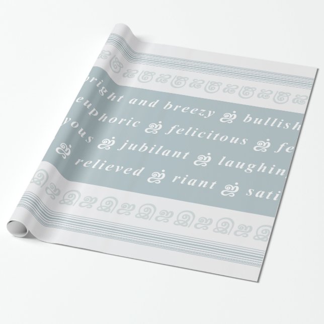 Papier Cadeau Sentiment heureux (Déroulé)