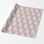 Papier Cadeau Séquence rose or et diamant bleu<br><div class="desc">Papier d'emballage en feuille d'or rose.</div>