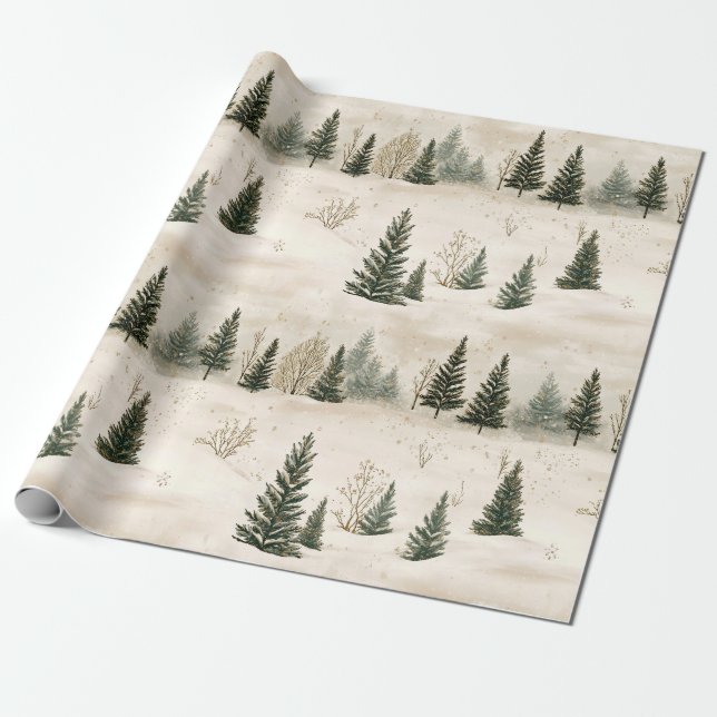 Papier Cadeau Sérénité d'hiver II (Déroulé)