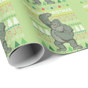 Papier Cadeau Série de la faune de Gorilla Ugly Christmas Sweat