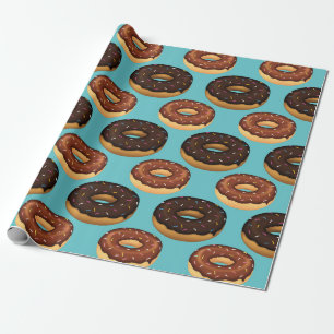 Papier Cadeau Série Dessins Donuts Sucrés 5