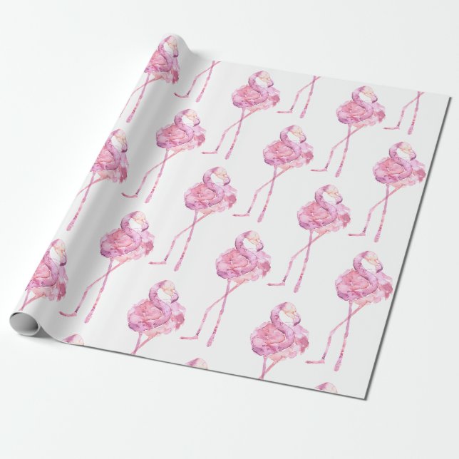 Papier Cadeau Série Flamant Tendre Design 3  (Déroulé)