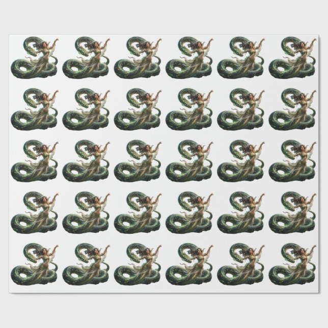 Papier Cadeau Serpent femelle (Plat)