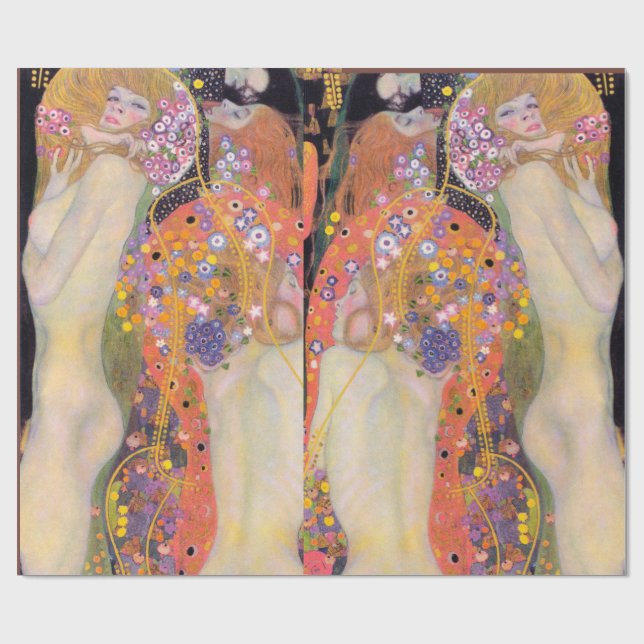 Papier Cadeau Serpents d'eau, Gustav Klimt (Plat)