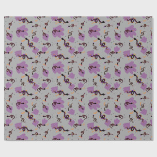 Papier Cadeau serpents d'Halloween gris