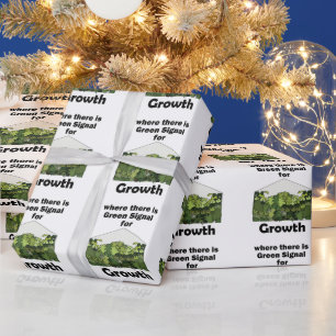 Papier Cadeau Serre Signal Vert pour l'Ouverture du Jardin de Cr